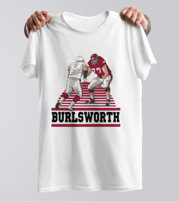 Burlsworth Number 77 Football Player In Action Against Opponent T-Shirt