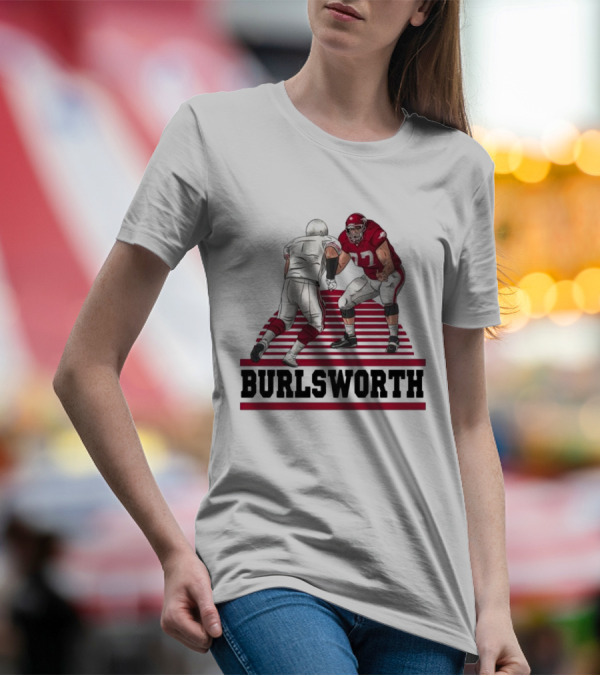 Burlsworth Number 77 Football Player In Action Against Opponent T-Shirt