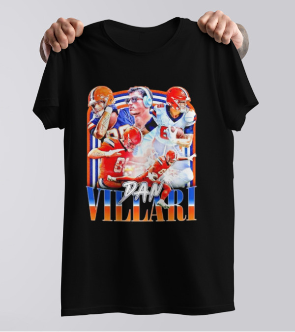 Dan Villari Vintage Football Montage T-Shirt