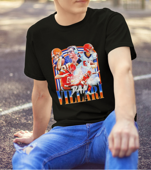 Dan Villari Vintage Football Montage T-Shirt