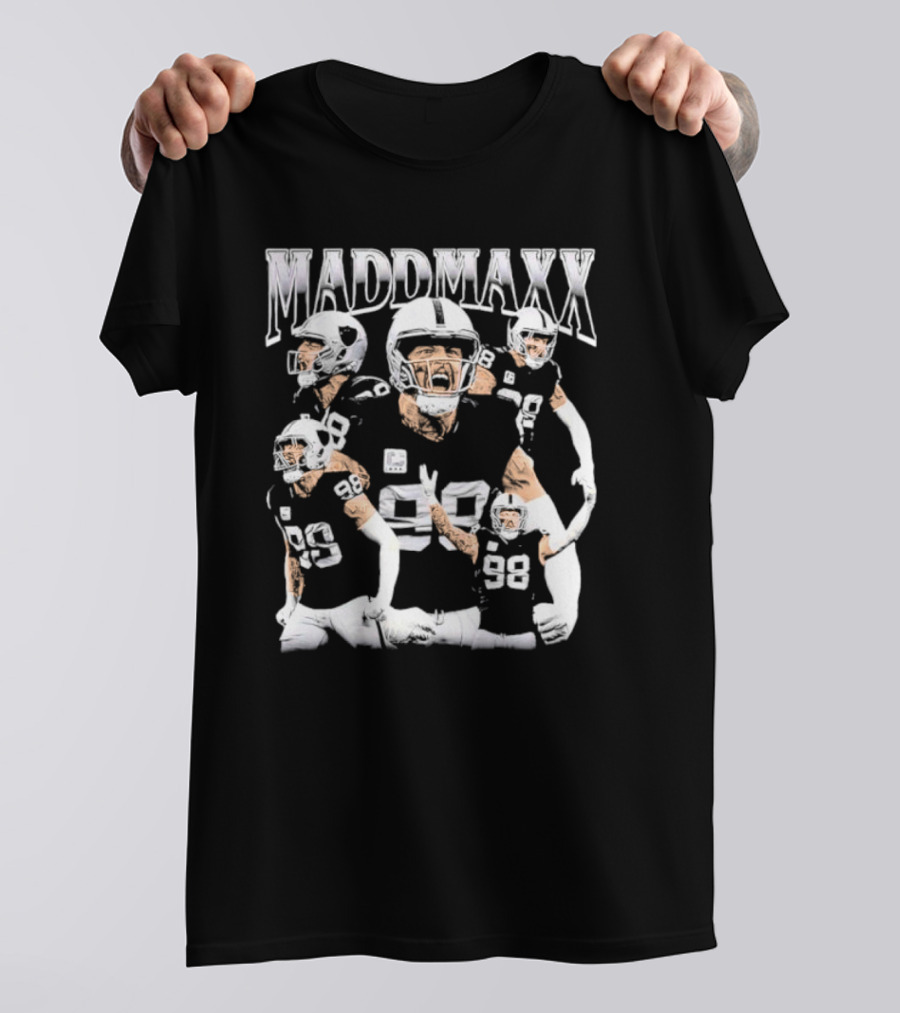 Madd Maxx Vintage Las Vegas Raiders Football Player Number 98 T-Shirt
