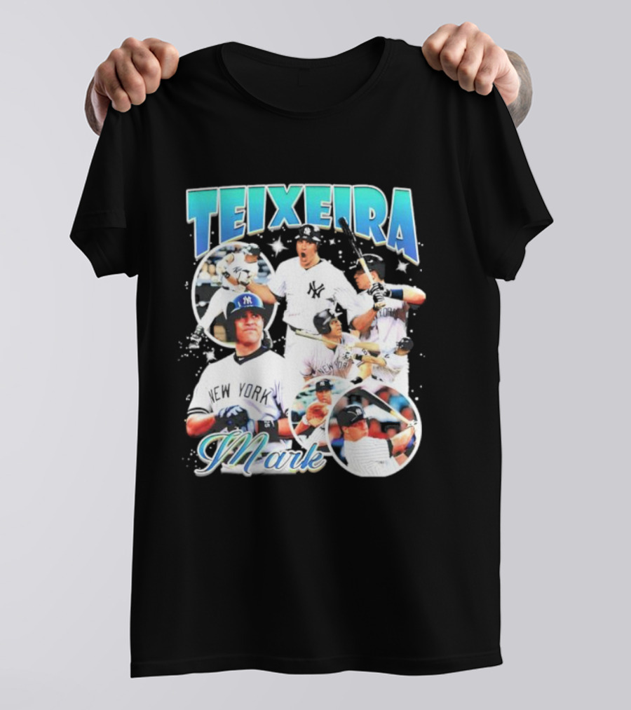 Teixeira Mark New York Yankees Baseball Vintage Bootleg T-Shirt