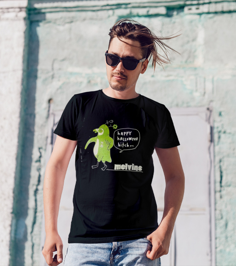 Melvins Happy Halloween Bitch Green Bird Costume T-Shirt