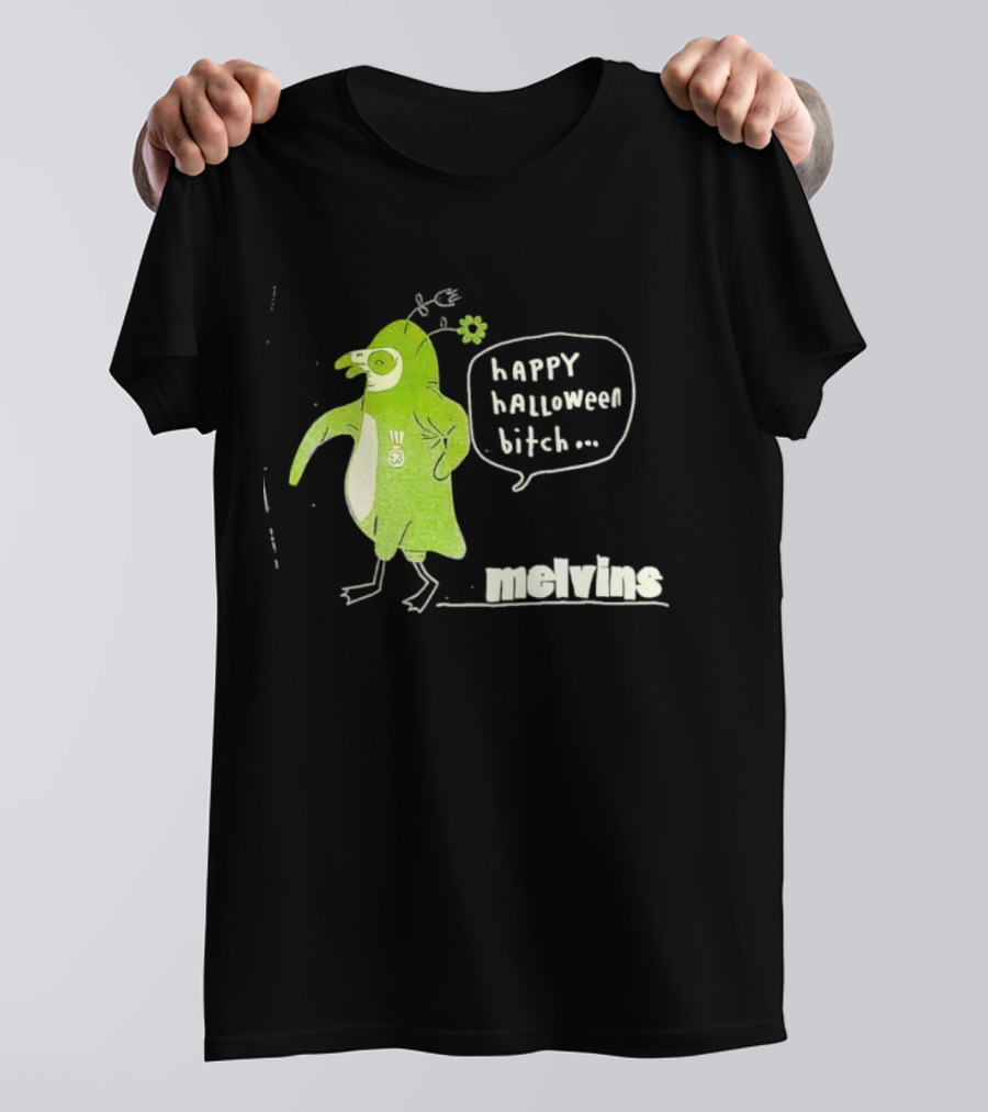 Melvins Happy Halloween Bitch Green Bird Costume T-Shirt