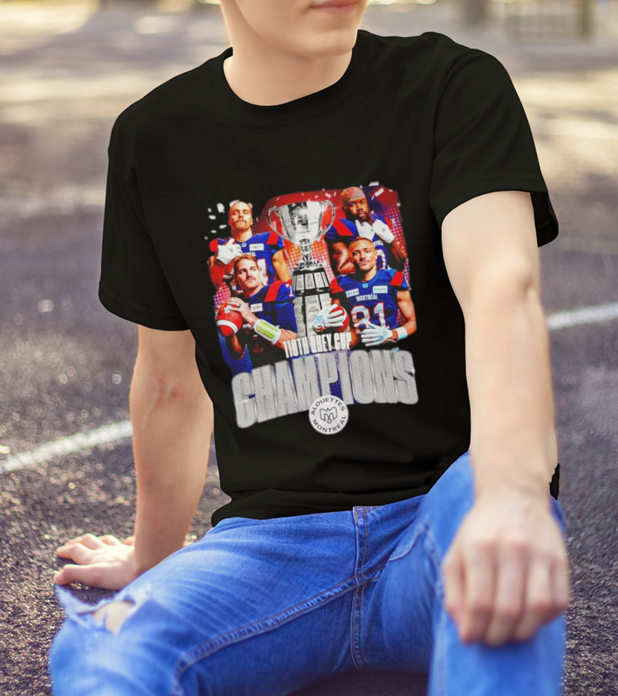 Montreal Alouettes 110th Grey Cup Champions Football Team T-Shirt