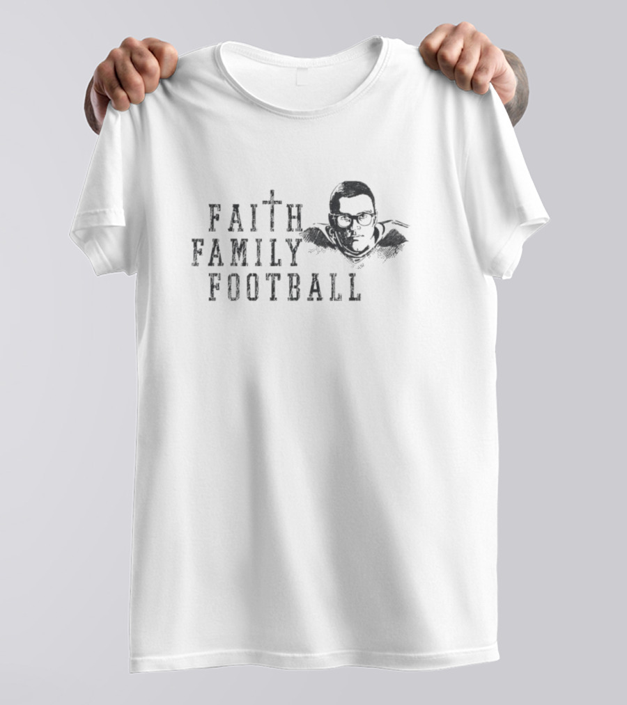 Faith Family Football Player T-Shirt