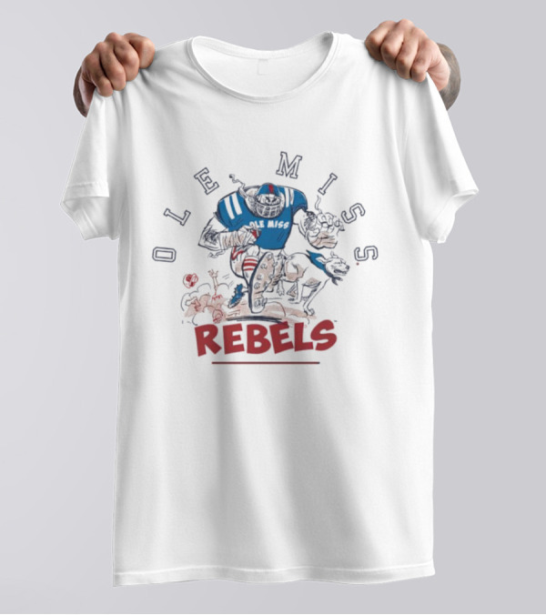 Ole Miss Rebels Football Action T-Shirt