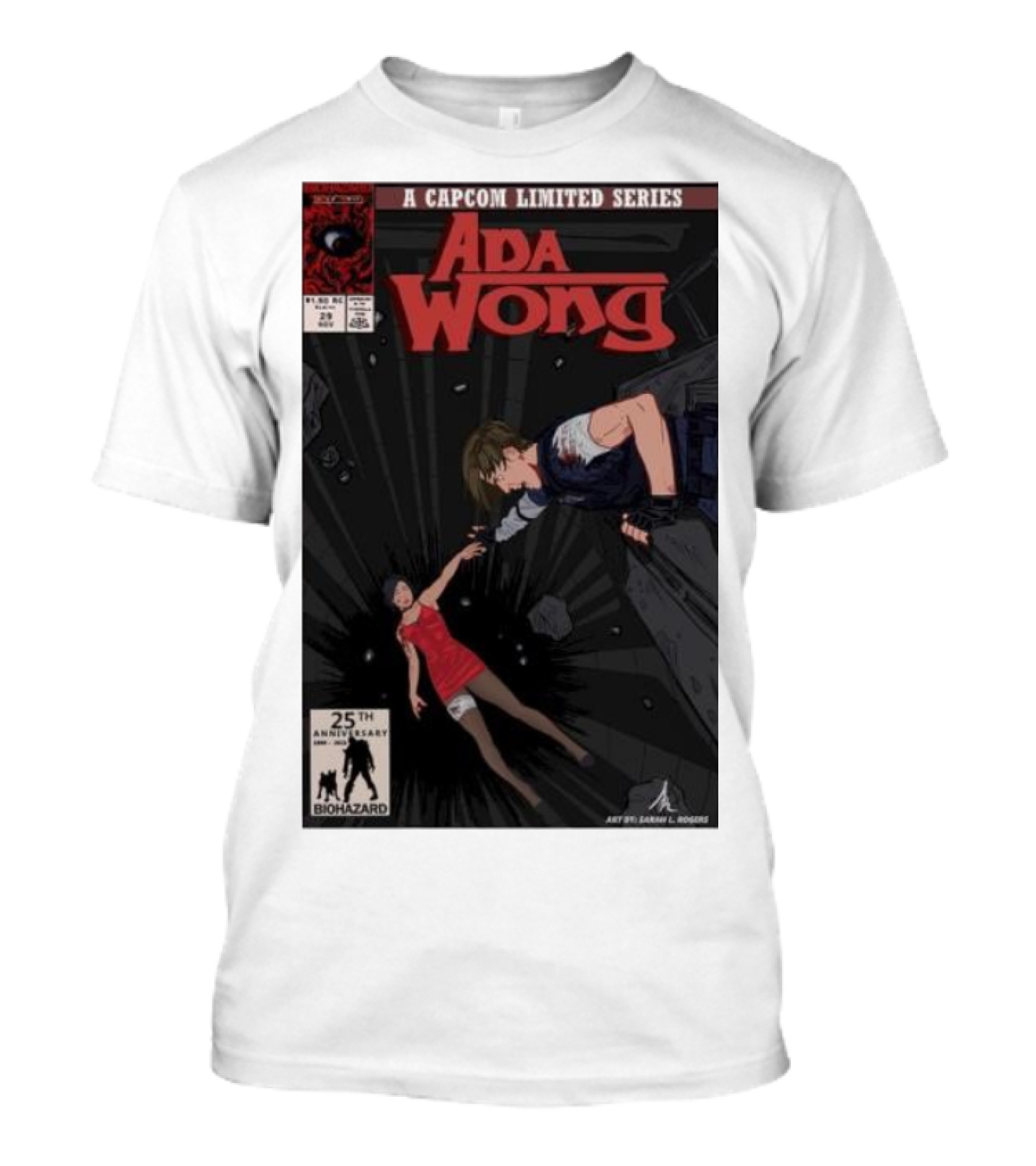 Ada Wong Biohazard 25th Anniversary Capcom Limited Series Comic Issue T-Shirt