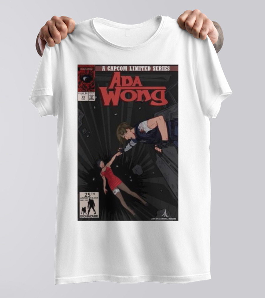 Ada Wong Biohazard 25th Anniversary Capcom Limited Series Comic Issue T-Shirt
