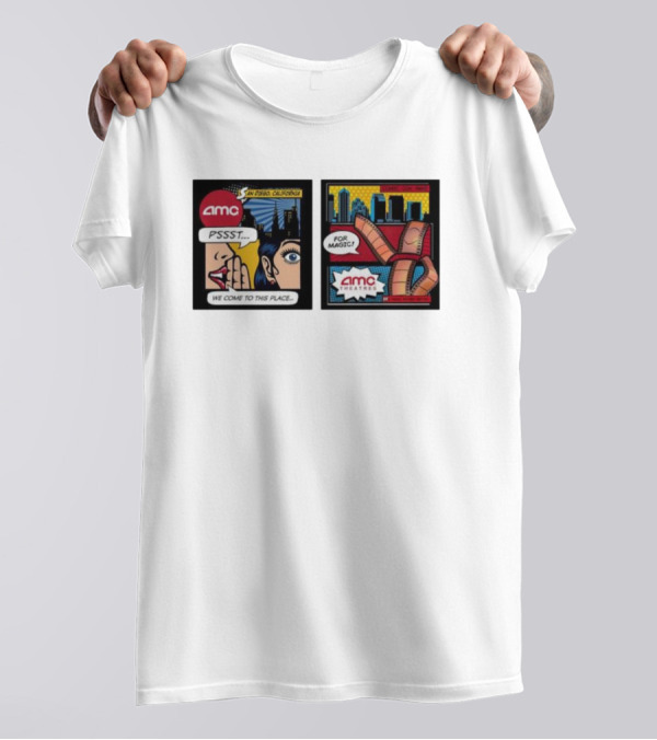 AMC PSSST Comic Pop Art Magic Theatres San Diego California T-Shirt