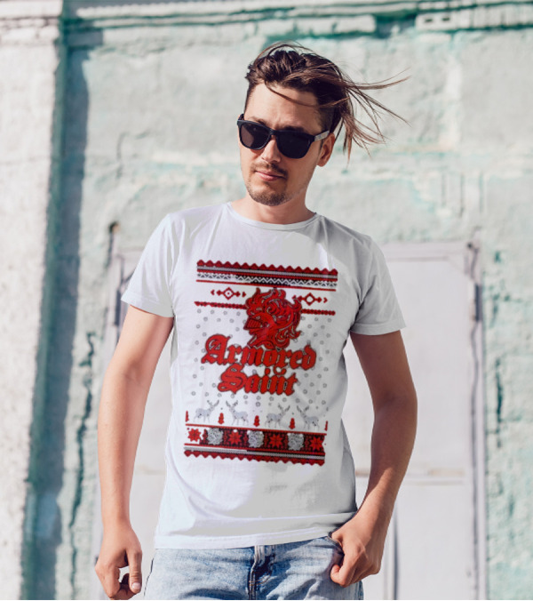 Armored Saint Red Knight Christmas T-Shirt