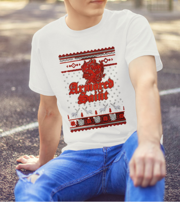 Armored Saint Red Knight Christmas T-Shirt
