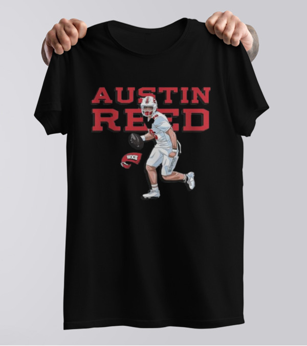 Austin Reed WKU Football Player Graphic With Helmet T-Shirt