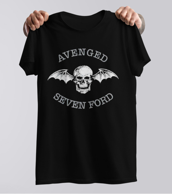 AVENGED SEVEN FORD Skull Bat T-Shirt