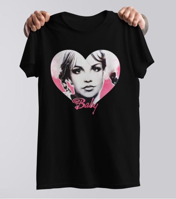 Britney Spears Baby Heart Portrait Pink Aesthetic T-Shirt
