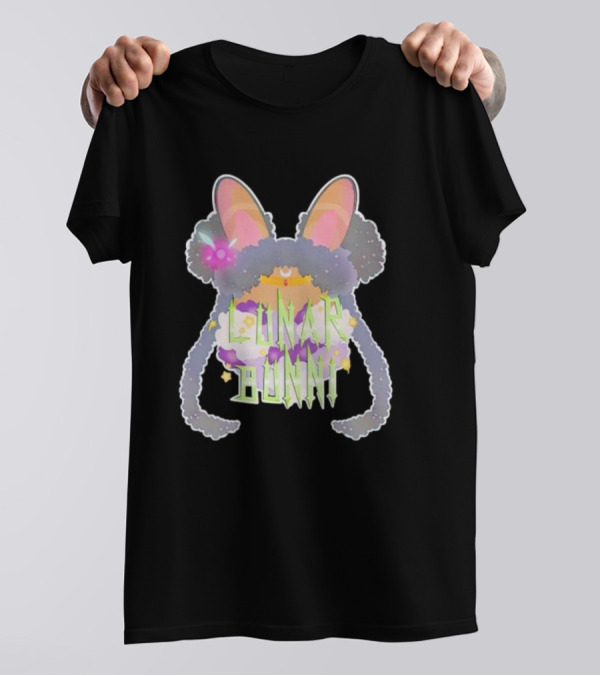 Bunnii Gang Lunar Bunnii Cosmic Ears Vibrant Text Elements T-Shirt
