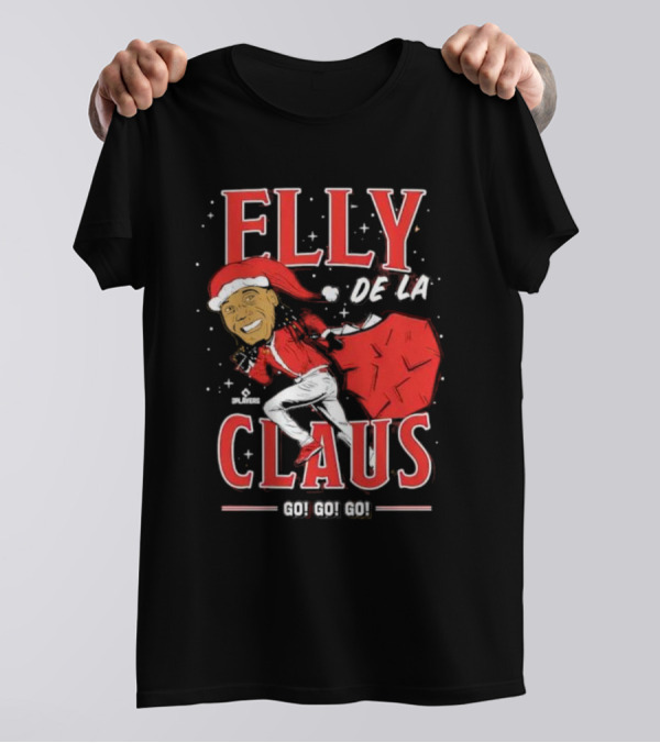 Elly De La Claus Go Go Go Christmas Santa Players T-Shirt