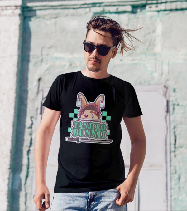 Tanjiro Bunnii Samurai Sword Anime T-Shirt