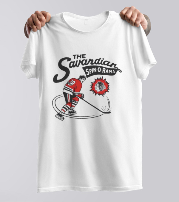 Chicago Blackhawks Savardian Spin-O-Rama Hockey Player Iconic Move T-Shirt