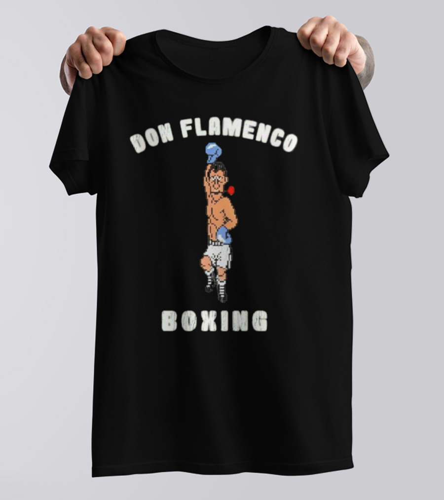 Don Flamenco Boxing Retro Video Game Character Victory Pose T-Shirt