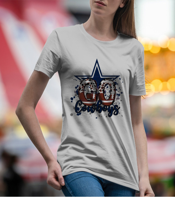 Go Cowboys Leopard Star T-Shirt