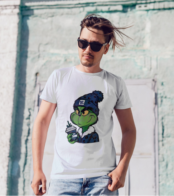 Grinch Boujee Dallas Leopard Print Winter Beanie Coffee Cup Sports T-Shirt