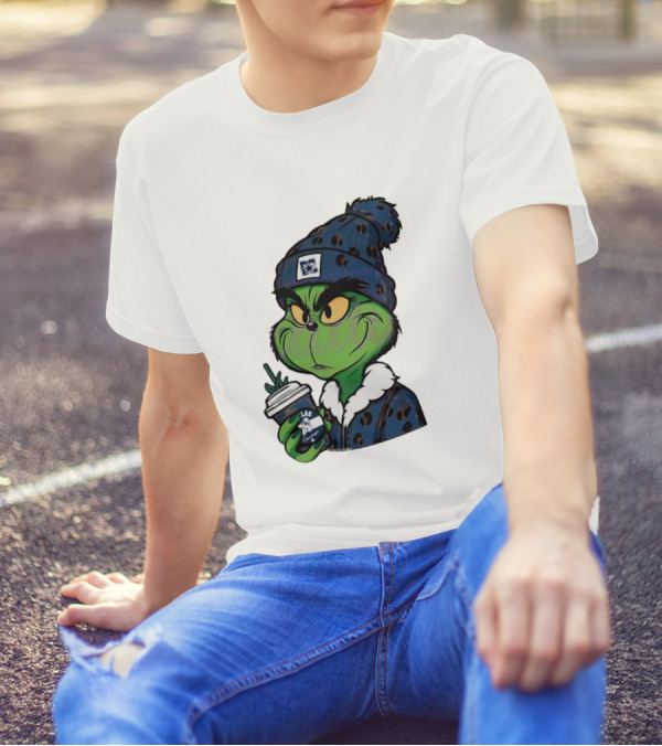 Grinch Boujee Dallas Leopard Print Winter Beanie Coffee Cup Sports T-Shirt