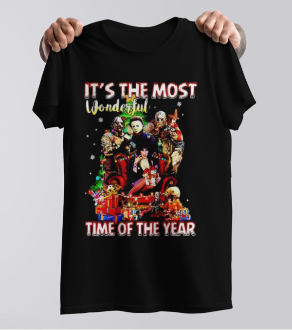 It's The Most Wonderful Time Of The Year Horror Movie Characters Christmas T-Shirt