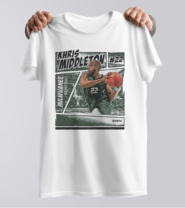KHRIS MIDDLETON MILWAUKEE BASKETBALL #22 NBPA T-Shirt
