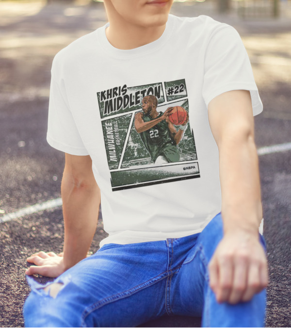 KHRIS MIDDLETON MILWAUKEE BASKETBALL #22 NBPA T-Shirt