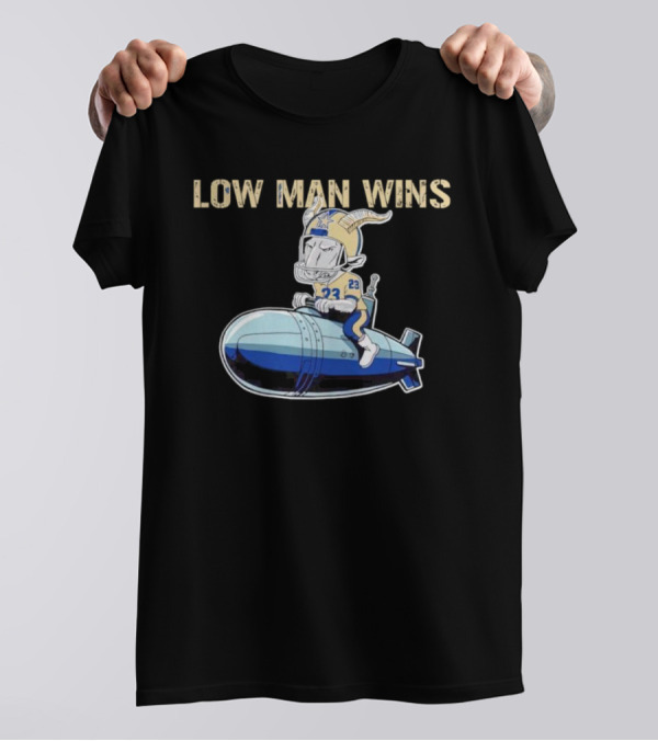LOW MAN WINS 23 Viking Riding Bomb T-Shirt