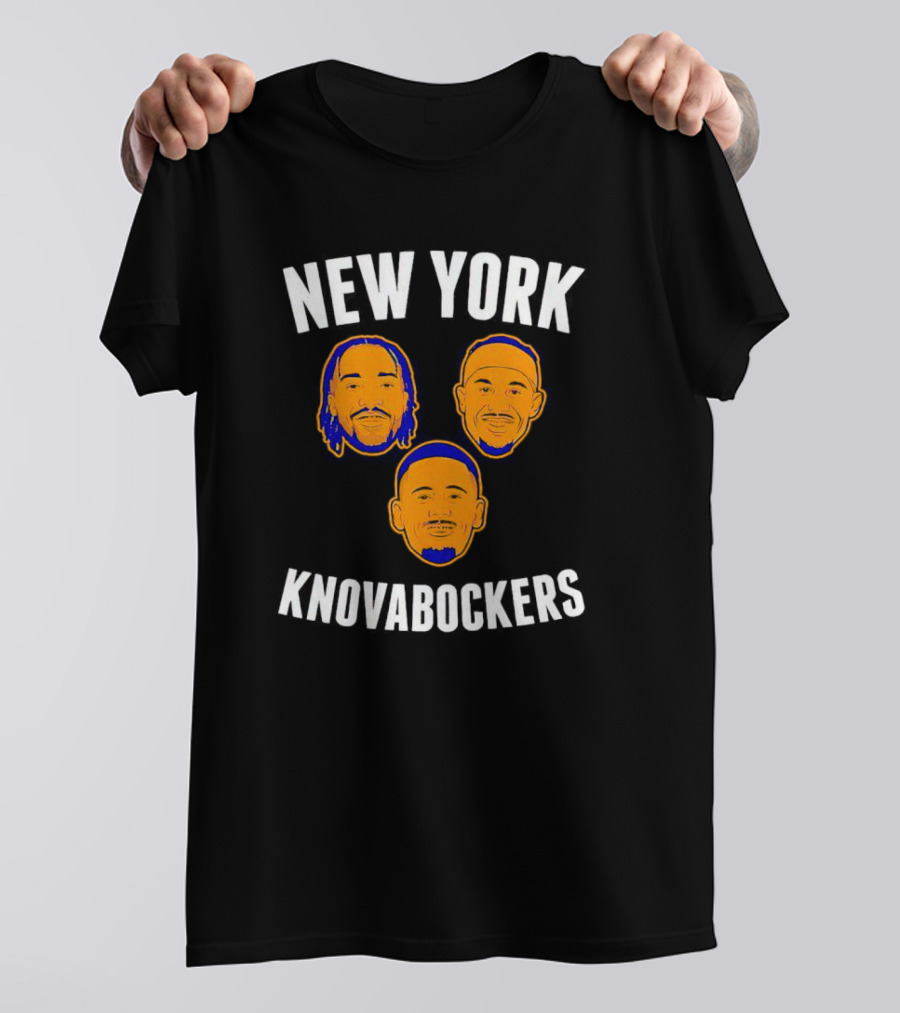 New York Knovabockers Basketball Parody Faces T-Shirt
