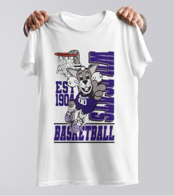 Northwestern Wildcats Basketball Willie Dunk Est 1904 T-Shirt