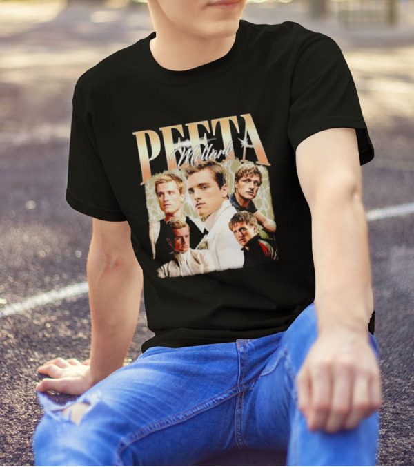 Peeta Mellark Actor Vintage Style Collage T-Shirt