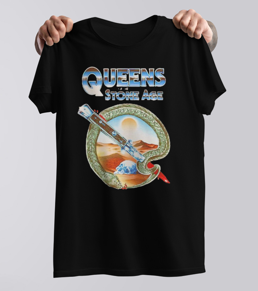 Queens Of The Stone Age Desert Snake Skull T-Shirt