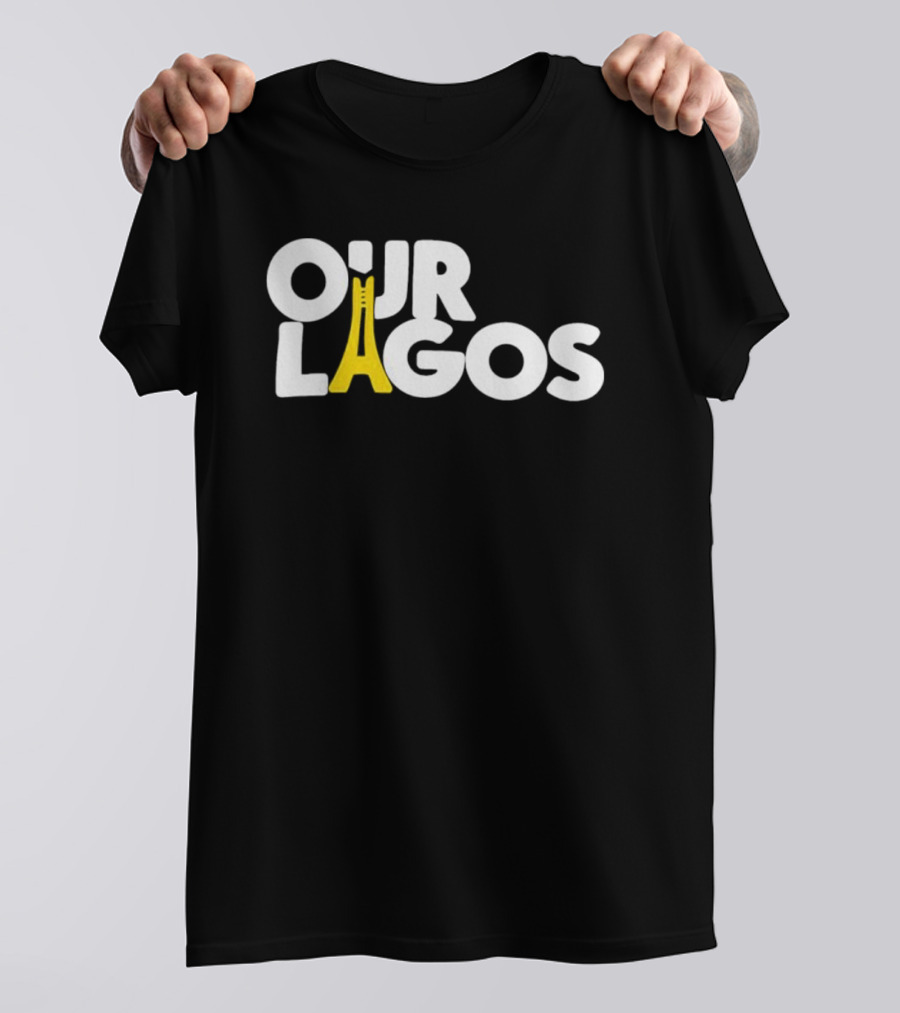 OUR LAGOS YELLOW BRIDGE LETTERING T-Shirt