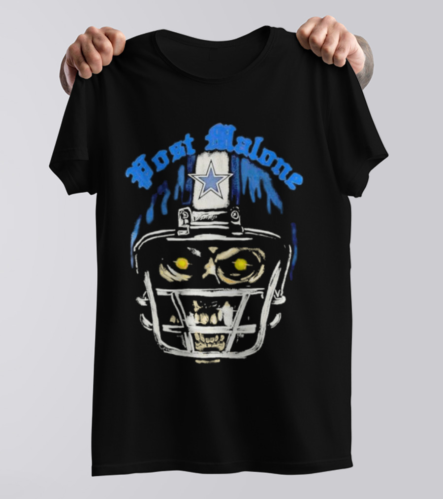 Post Malone Dallas Cowboys Skull Helmet T-Shirt