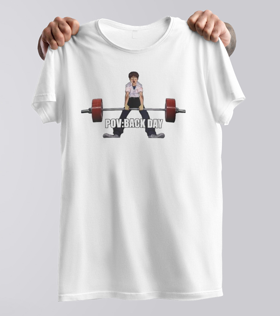 POV Back Day Anime Deadlift Scene T-Shirt