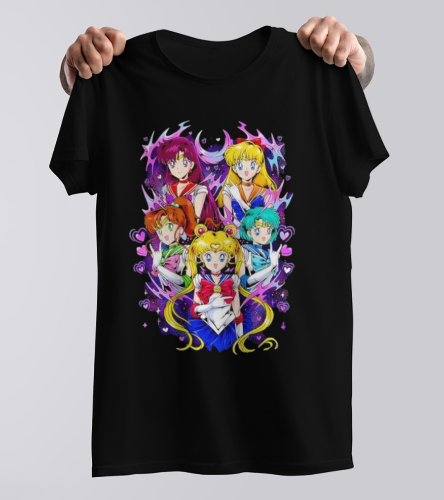 Sailor Moon Justice Serenity Usagi Tsukino And Sailor Guardians Anime T-Shirt