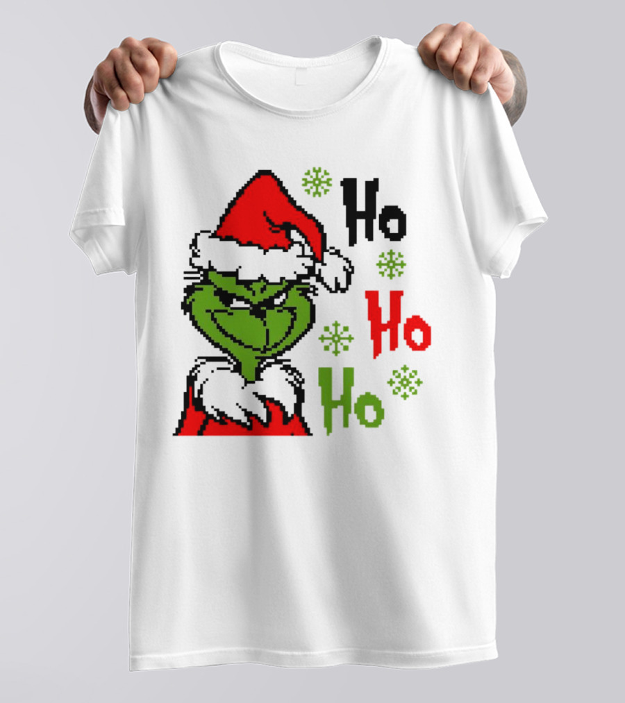 Santa Grinch Ho Ho Ho Merry Christmas T-Shirt