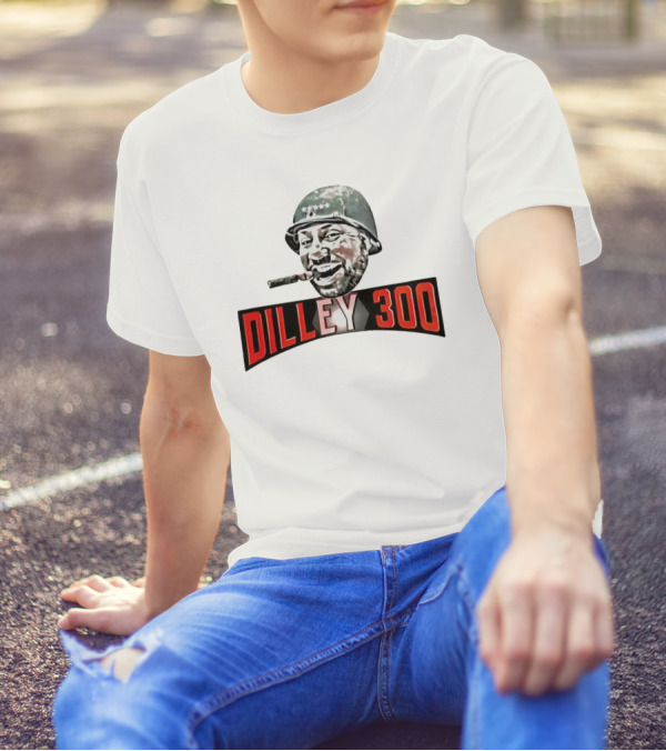 Dilley 300 Military Style Helmet Cigar Laughing Soldier T-Shirt