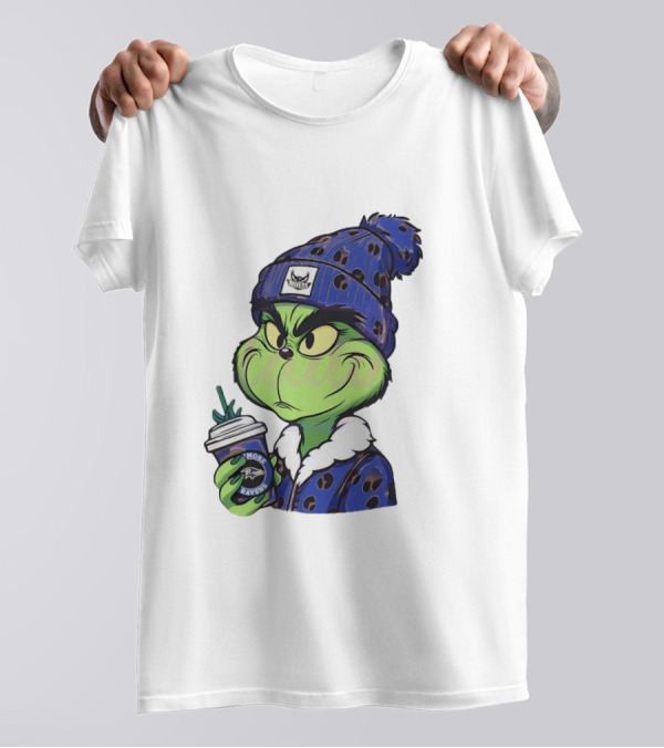 Grinch Boujee Baltimore Ravens Coffee Lover T-Shirt