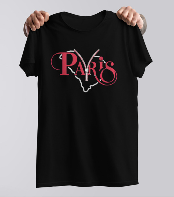 Paris South Carolina Map Zipper T-Shirt