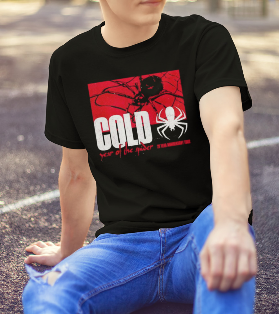 Cold Year Of The Spider 20 Year Anniversary Tour Red And Black Spider T-Shirt