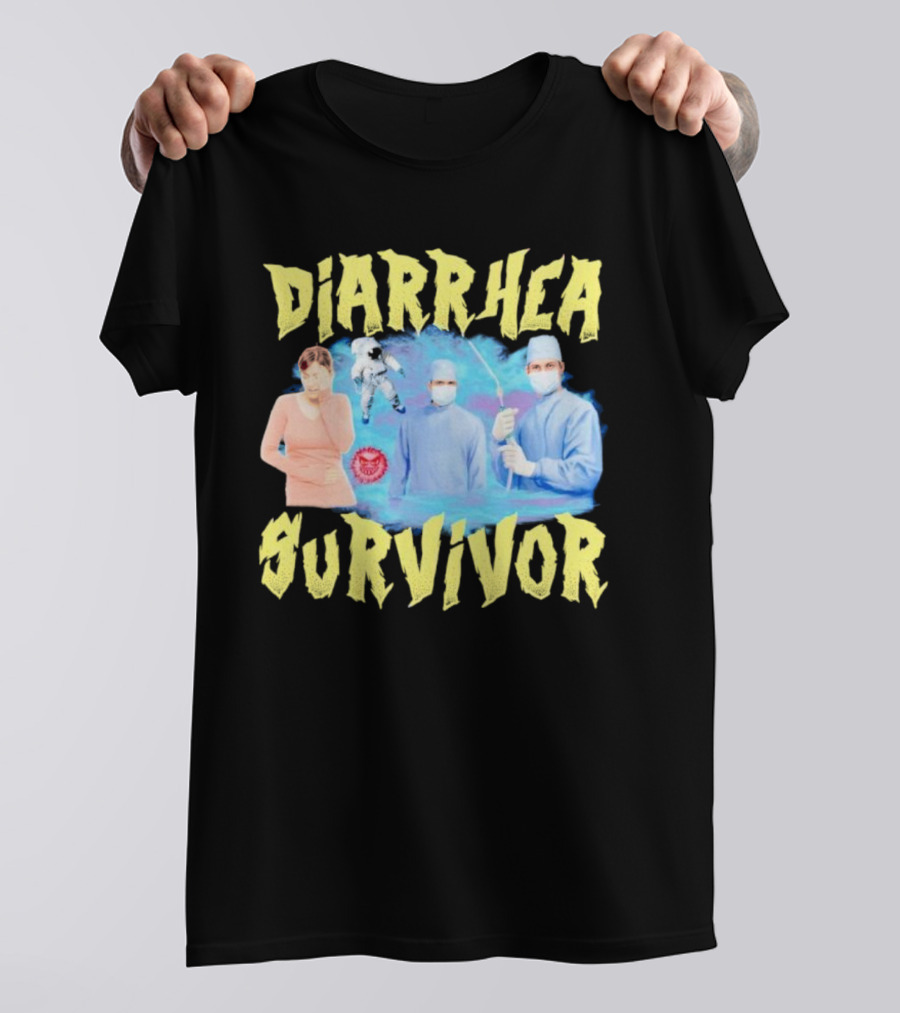 Diarrhea Survivor Funny Medical Humor With Doctors And Patient T-Shirt