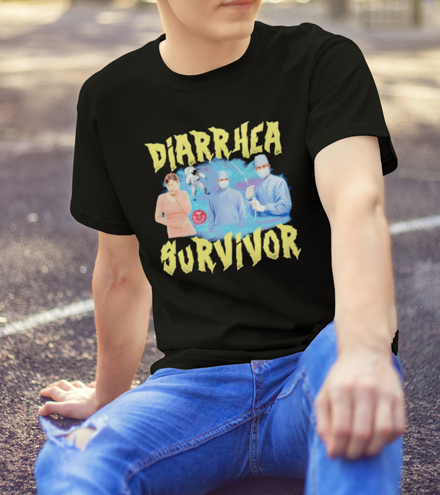 Diarrhea Survivor Funny Medical Humor With Doctors And Patient T-Shirt