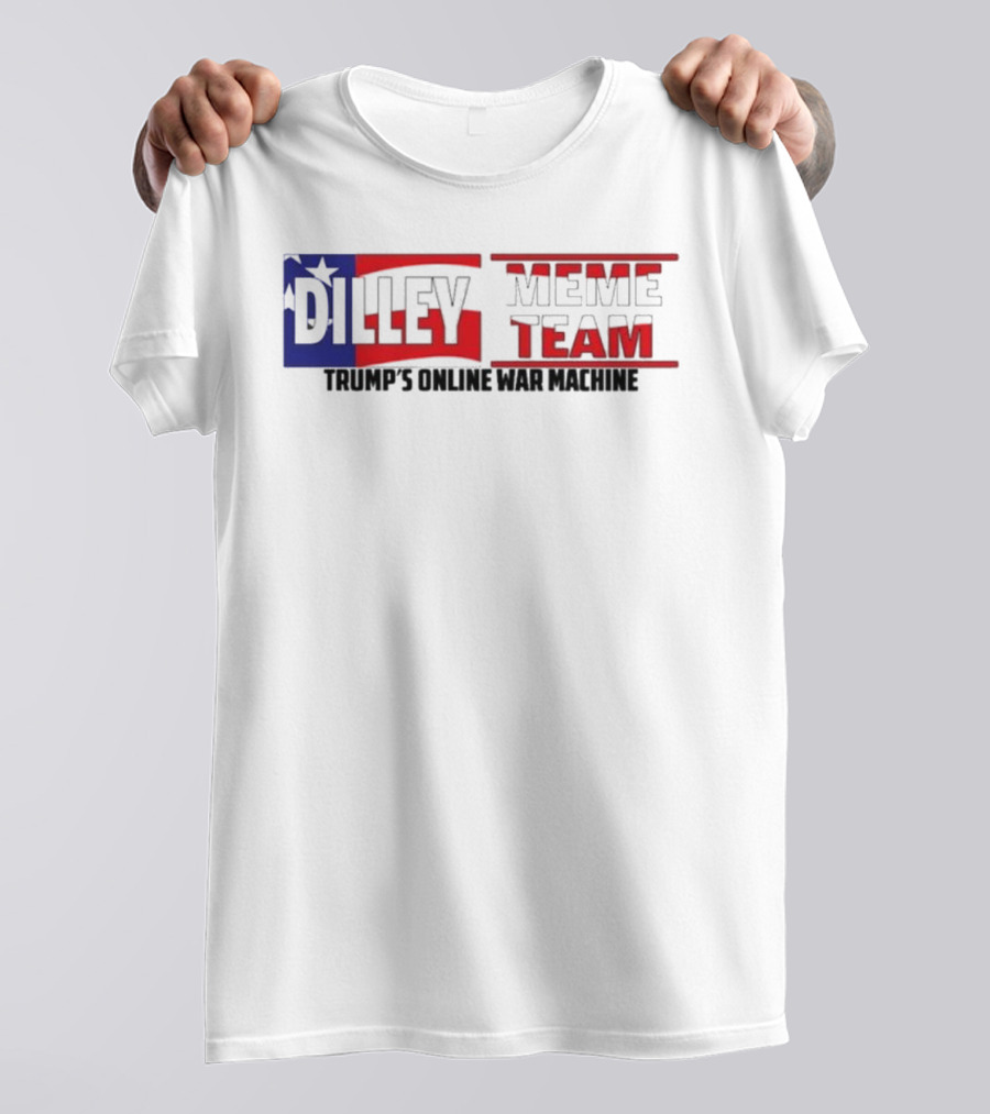 Dilley Meme Team Trump's Online War Machine Patriotic Flag T-Shirt