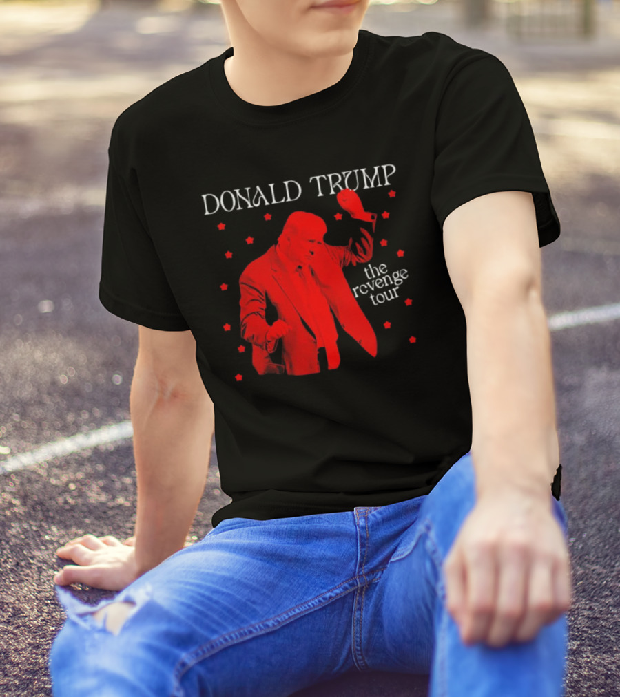 Donald Trump The Revenge Tour Red Silhouette With Stars T-Shirt