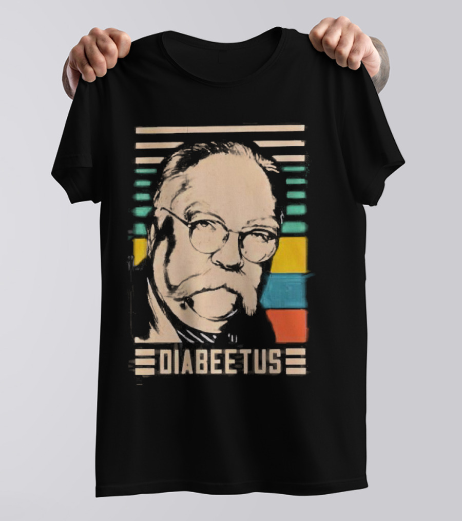 Diabeetus Wilford Brimley Vintage Retro Stripes T-Shirt
