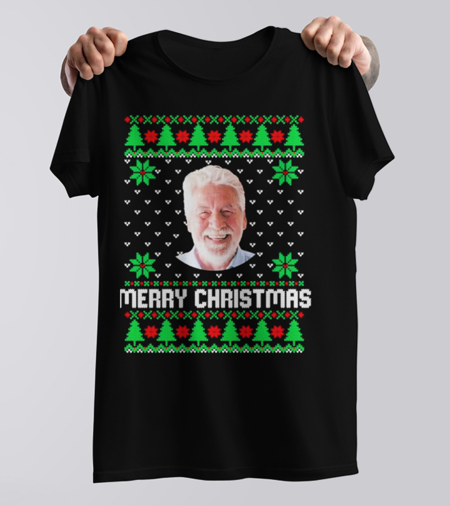 Merry Christmas Personalized Family Photo Face T-Shirt